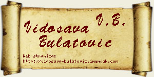 Vidosava Bulatović vizit kartica